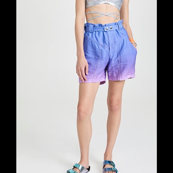 Isabel Marant KAYNETD shorts in blue/purple ombré FR34 - Picture 3 of 6